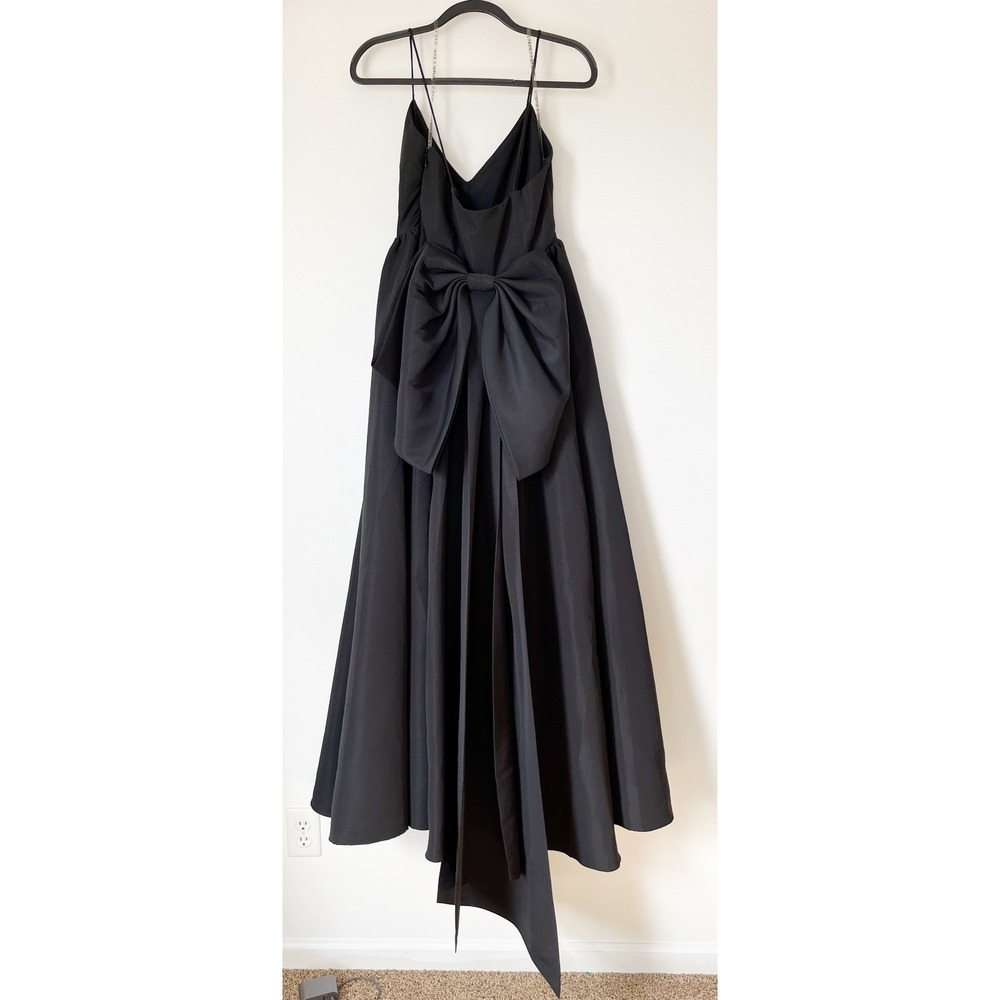 NEW Sachin & Babi Hadley V-Neck Back Bow Empire Gown Womens 10 Black - Picture 9 of 16